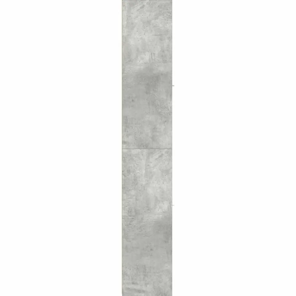 vidaXL Conjuntos De Muebles-Armario baño madera contrachapada gris hormigón 30x30x183,5 cm