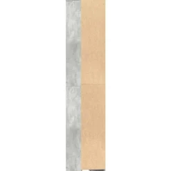 vidaXL Conjuntos De Muebles-Armario baño madera contrachapada gris hormigón 30x30x183,5 cm