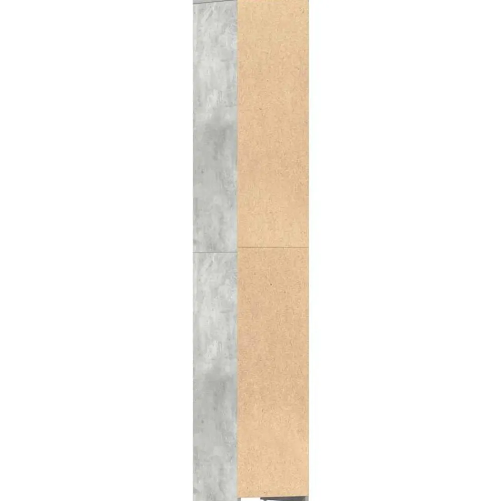 vidaXL Conjuntos De Muebles-Armario baño madera contrachapada gris hormigón 30x30x183,5 cm