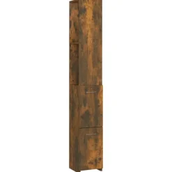 vidaXL Conjuntos De Muebles-Armario baño madera contrachapada 25x26,5x170 cm