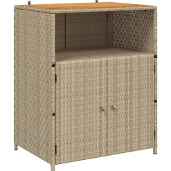 vidaXL Armario 70 x 50 x 87 cm Poliéster y Ratten Roly Beige Best