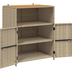 vidaXL Armario 70 x 50 x 87 cm Poliéster y Ratten Roly Beige Best