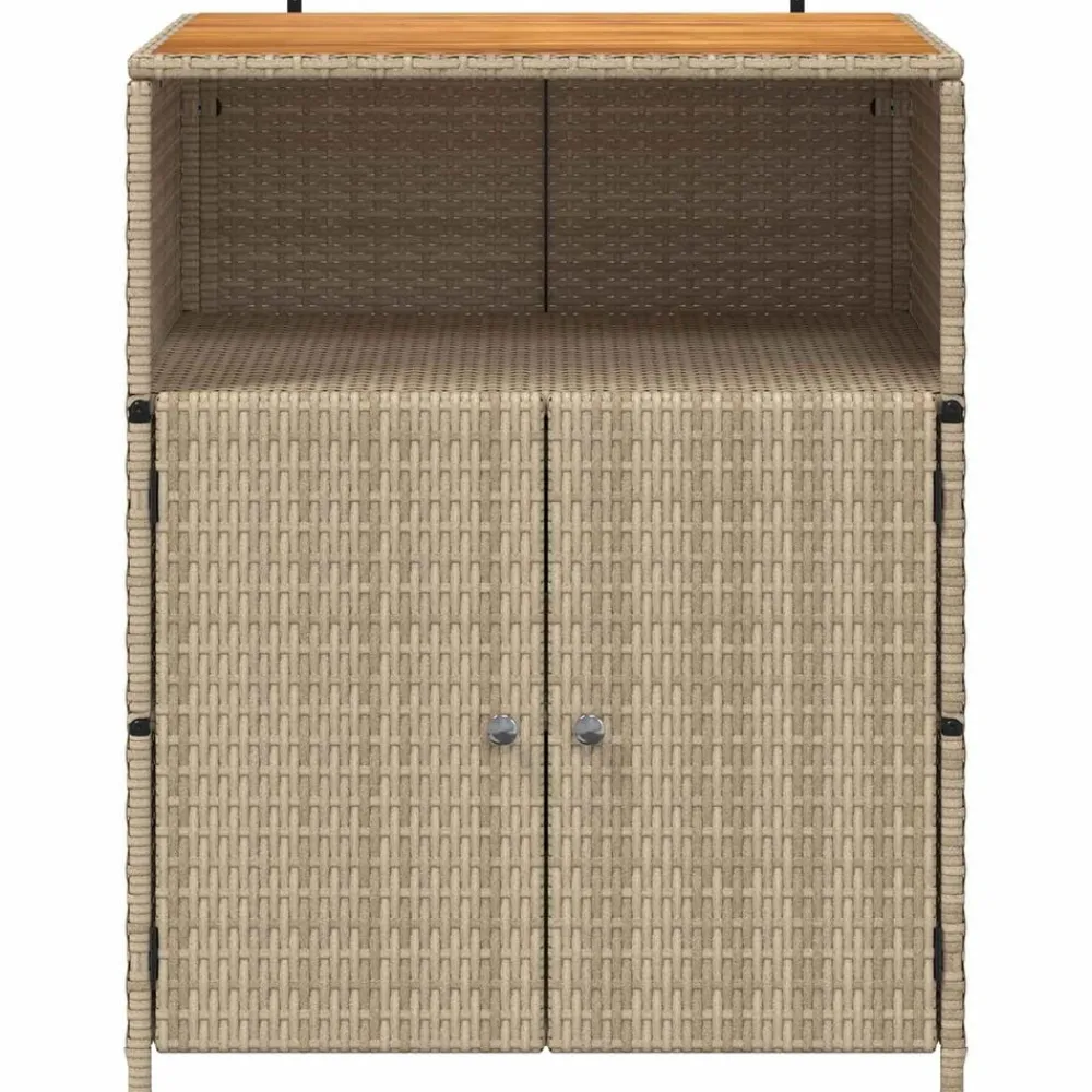 vidaXL Armario 70 x 50 x 87 cm Poliéster y Ratten Roly Beige Best