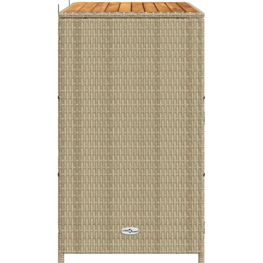 vidaXL Armario 70 x 50 x 87 cm Poliéster y Ratten Roly Beige Best