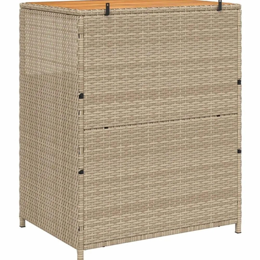 vidaXL Armario 70 x 50 x 87 cm Poliéster y Ratten Roly Beige Best