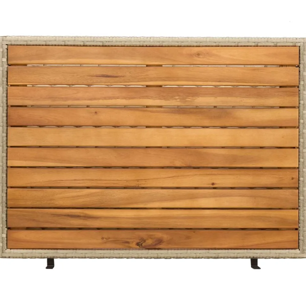 vidaXL Armario 70 x 50 x 87 cm Poliéster y Ratten Roly Beige Best