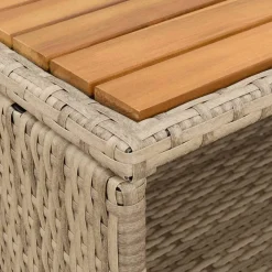 vidaXL Armario 70 x 50 x 87 cm Poliéster y Ratten Roly Beige Best
