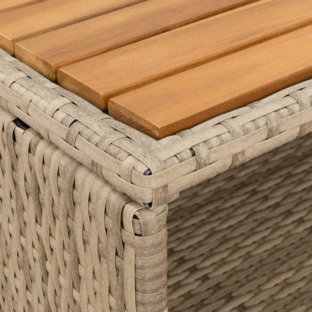 vidaXL Armario 70 x 50 x 87 cm Poliéster y Ratten Roly Beige Best