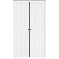 vidaXL Armario BODO madera maciza de pino blanco marrón 99x53,5x173 cm Marrón Hot