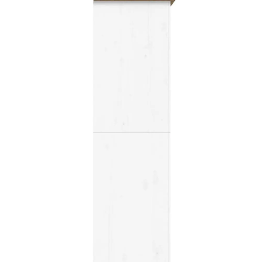 vidaXL Armario BODO madera maciza de pino blanco marrón 99x53,5x173 cm Marrón Hot