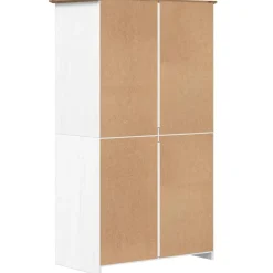 vidaXL Armario BODO madera maciza de pino blanco marrón 99x53,5x173 cm Marrón Hot