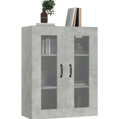 vidaXL Armario colgante de pared gris hormigón 69,5x34x90 cm Gris hormig&oacute;n Discount