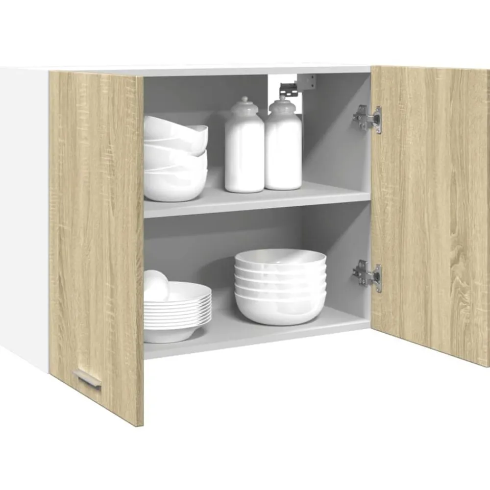 vidaXL Armario colgante "Lyon" 80x31x60 cm madera de ingeniería Roble Sonoma Best