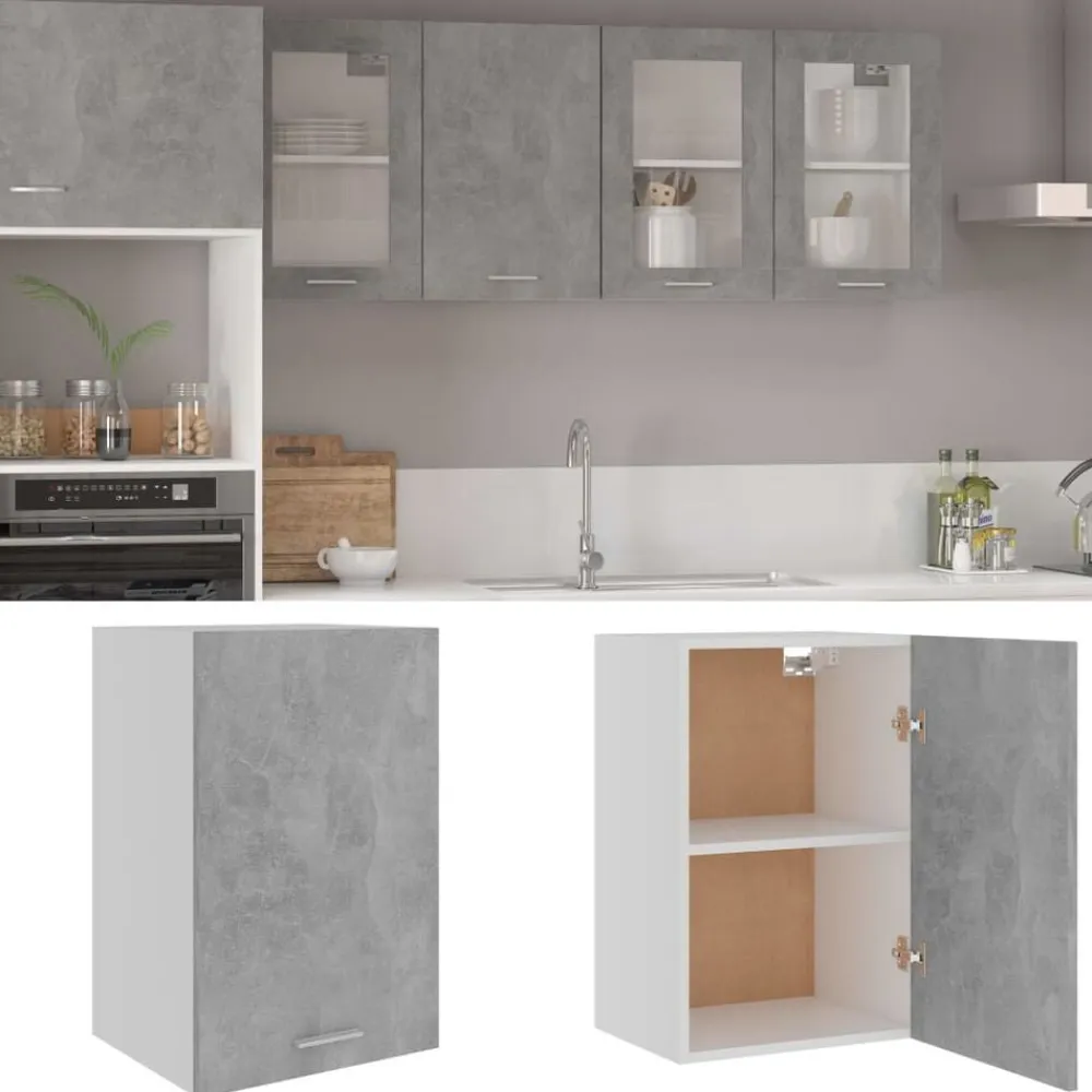 vidaXL Armario colgante "Lyon" gris hormigón 39,5x31x60 cm madera de ingeniería Gris hormigón Online