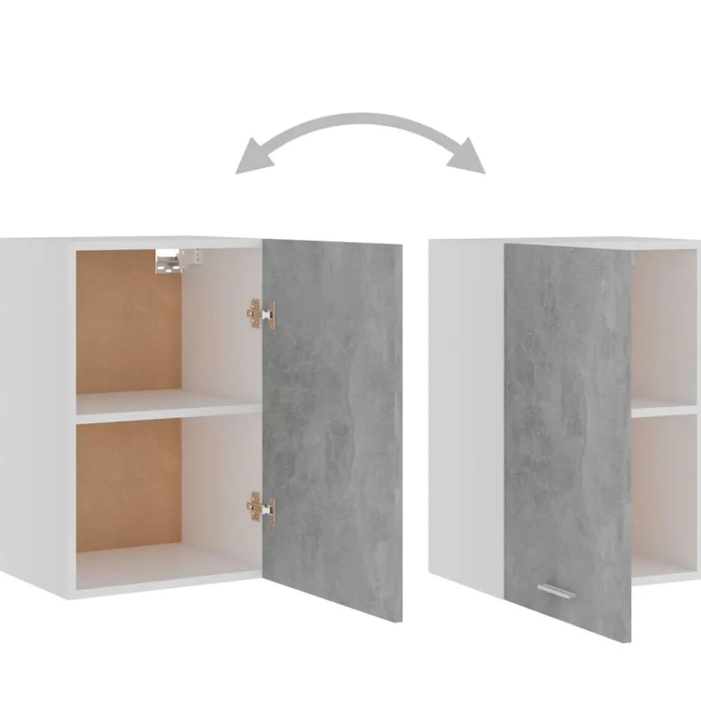 vidaXL Armario colgante "Lyon" gris hormigón 39,5x31x60 cm madera de ingeniería Gris hormigón Online