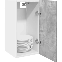 vidaXL Armarios Y Almacenamiento-Armario colgante "Lyon" gris hormigón 30x31x60 cm madera de ingeniería