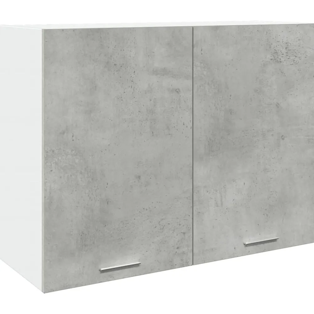 vidaXL Armario colgante "Lyon" gris hormigón 80x31x60 cm madera de ingeniería Gris hormigón Best