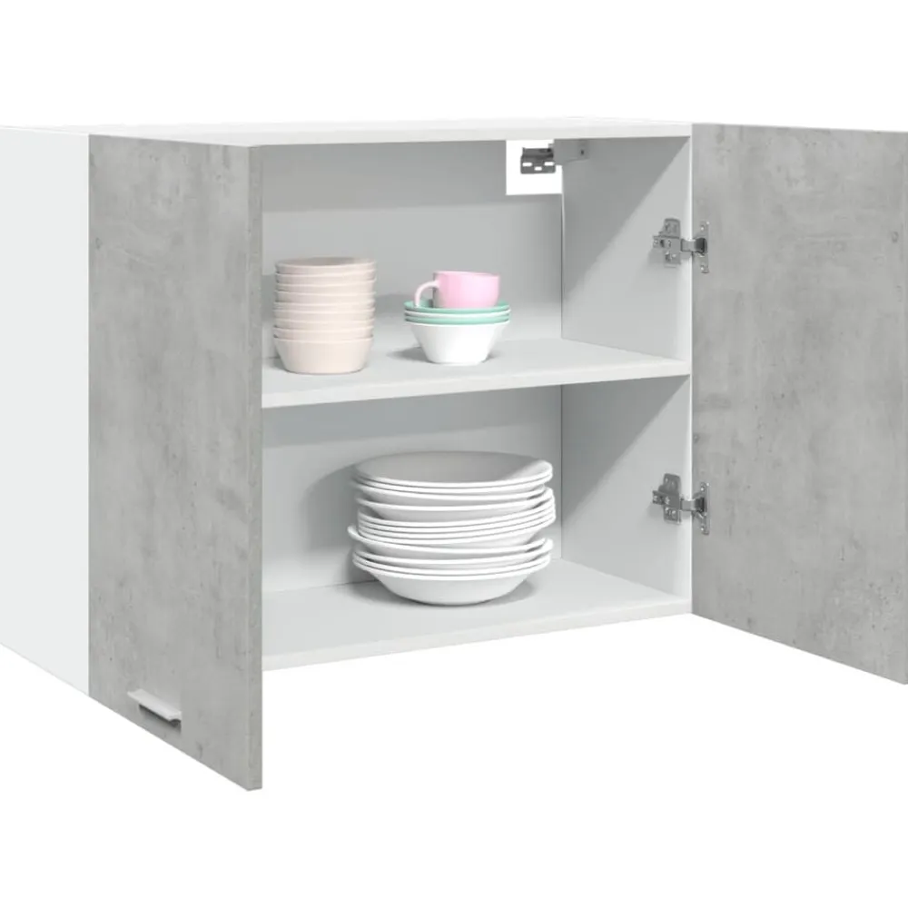 vidaXL Armario colgante "Lyon" gris hormigón 80x31x60 cm madera de ingeniería Gris hormigón Best