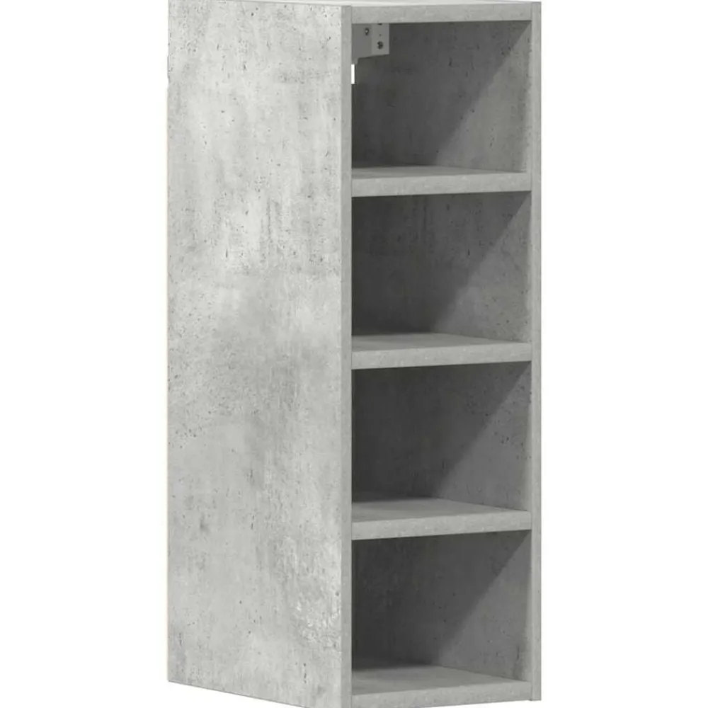 vidaXL Armarios Y Almacenamiento-Armario colgante "Riga" gris hormigón 20x29,5x60 cm madera de ingeniería