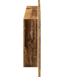 vidaXL Armario con espejo LED madera ingeniería envejecida 90x12x45 cm Madera antigua Hot