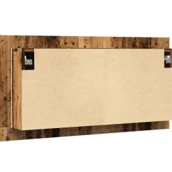 vidaXL Armario con espejo LED madera ingeniería envejecida 90x12x45 cm Madera antigua Hot