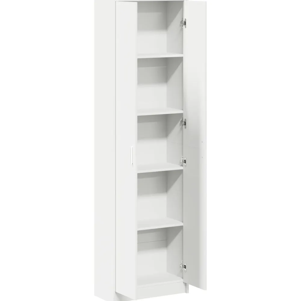 vidaXL Armario con estante 55 x 25 x 189 cm Madera de ingeniería White Best