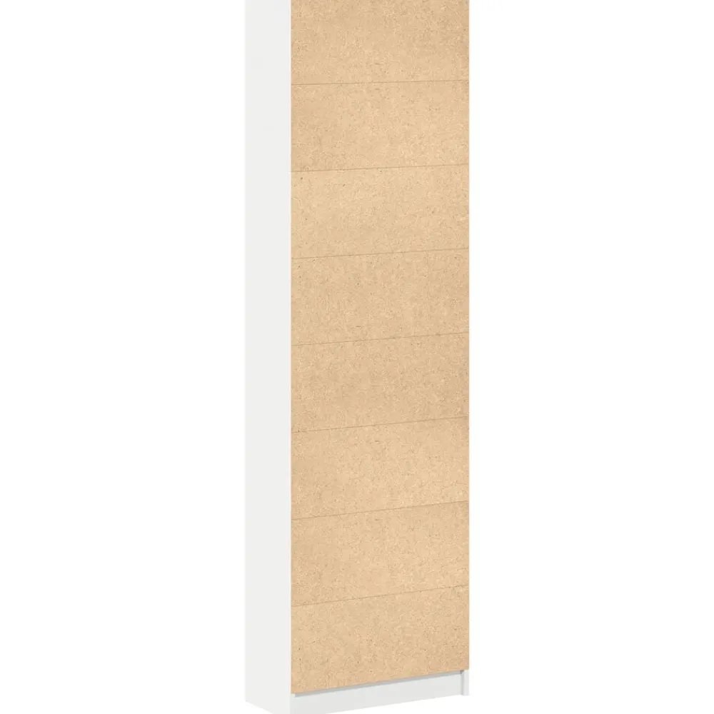 vidaXL Armario con estante 55 x 25 x 189 cm Madera de ingeniería White Best
