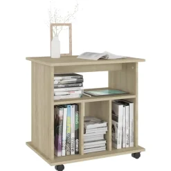 vidaXL Armarios Y Almacenamiento-Armario con ruedas madera contrachapada 60x45x60cm