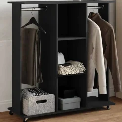 vidaXL Productos Del Hogar-Armario con ruedas madera ingeniería 102x38x110 cm