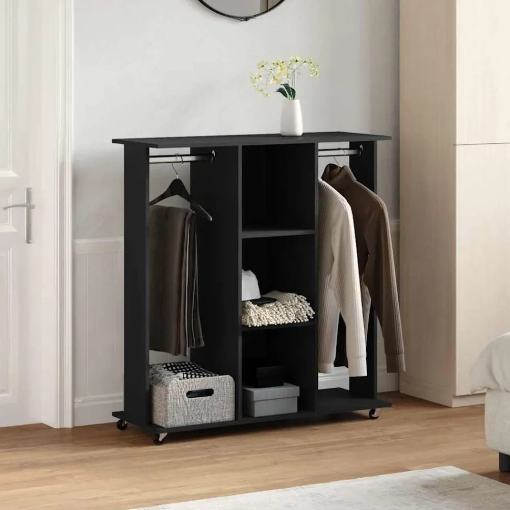 vidaXL Productos Del Hogar-Armario con ruedas madera ingeniería 102x38x110 cm