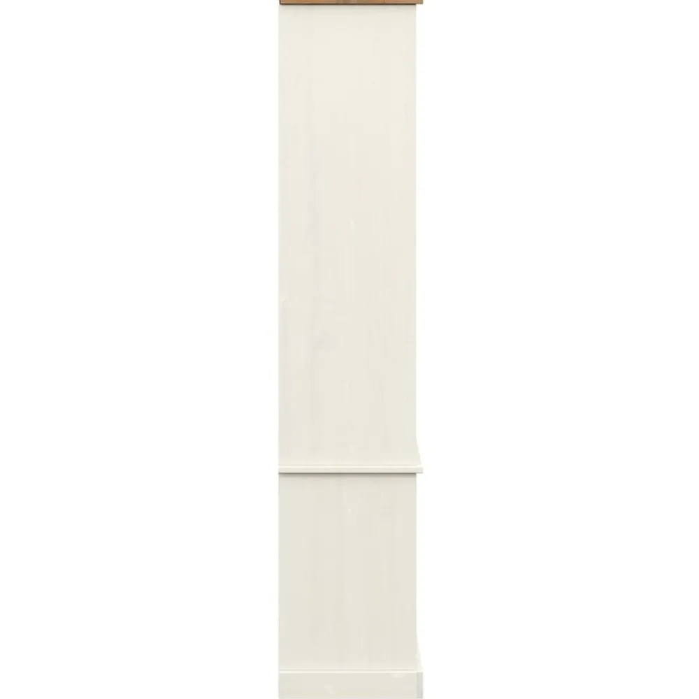 vidaXL Armario con vitrina VIGO madera maciza pino 85x35x170 cm Blanco Online