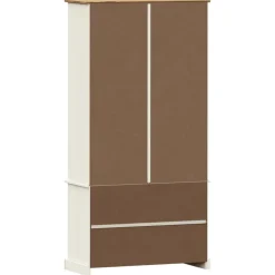 vidaXL Armario con vitrina VIGO madera maciza pino 85x35x170 cm Blanco Online