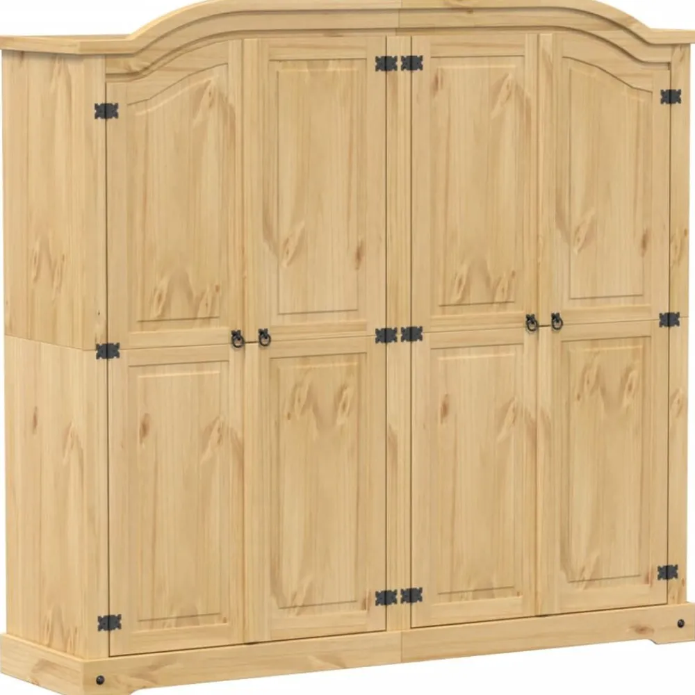 vidaXL Armarios Y Almacenamiento-Armario Corona madera maciza de pino 194x52x186 cm