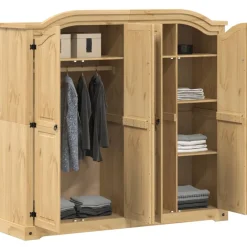vidaXL Armarios Y Almacenamiento-Armario Corona madera maciza de pino 194x52x186 cm