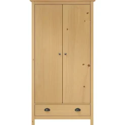 vidaXL Armarios Y Almacenamiento-Armario de 2 puertas Hill madera maciza pino 89x50x170cm