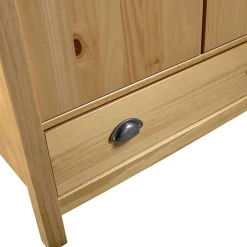 vidaXL Armarios Y Almacenamiento-Armario de 2 puertas Hill madera maciza pino 89x50x170cm