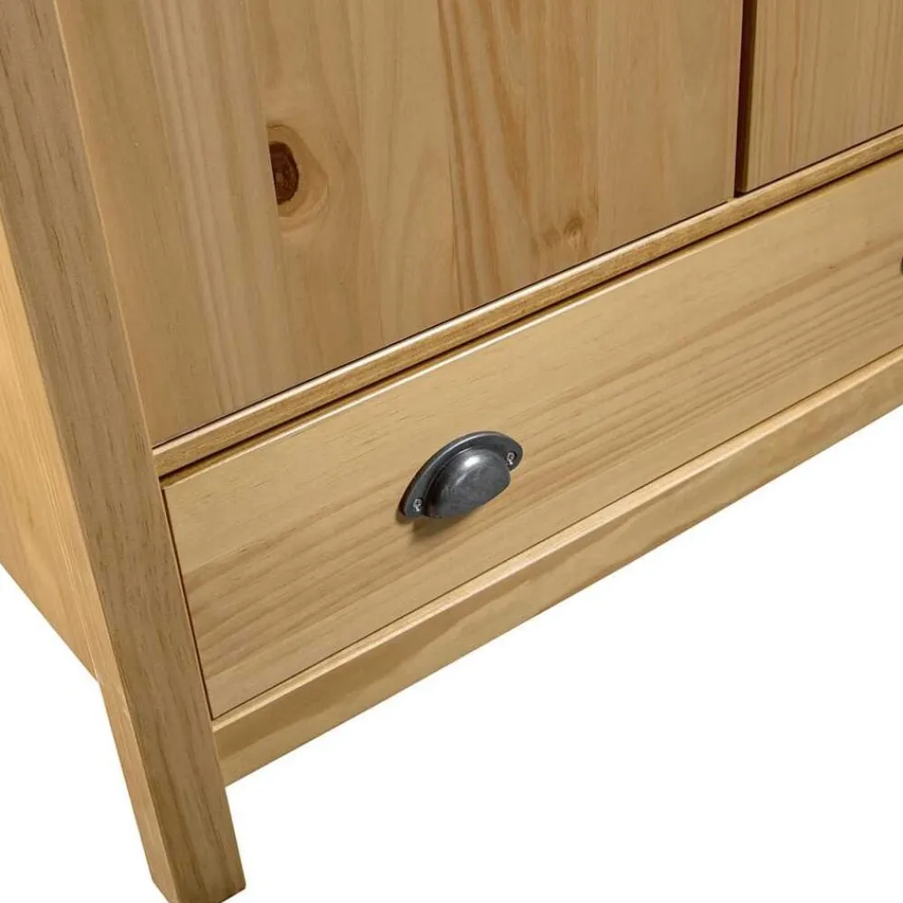 vidaXL Armarios Y Almacenamiento-Armario de 2 puertas Hill madera maciza pino 89x50x170cm