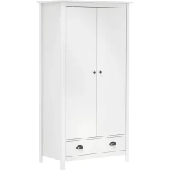 vidaXL Armarios Y Almacenamiento-Armario de 2 puertas Hill madera maciza pino 89x50x170cm