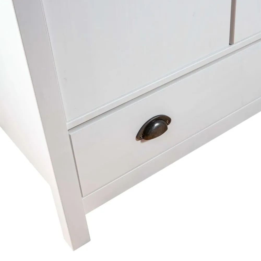 vidaXL Armarios Y Almacenamiento-Armario de 2 puertas Hill madera maciza pino 89x50x170cm