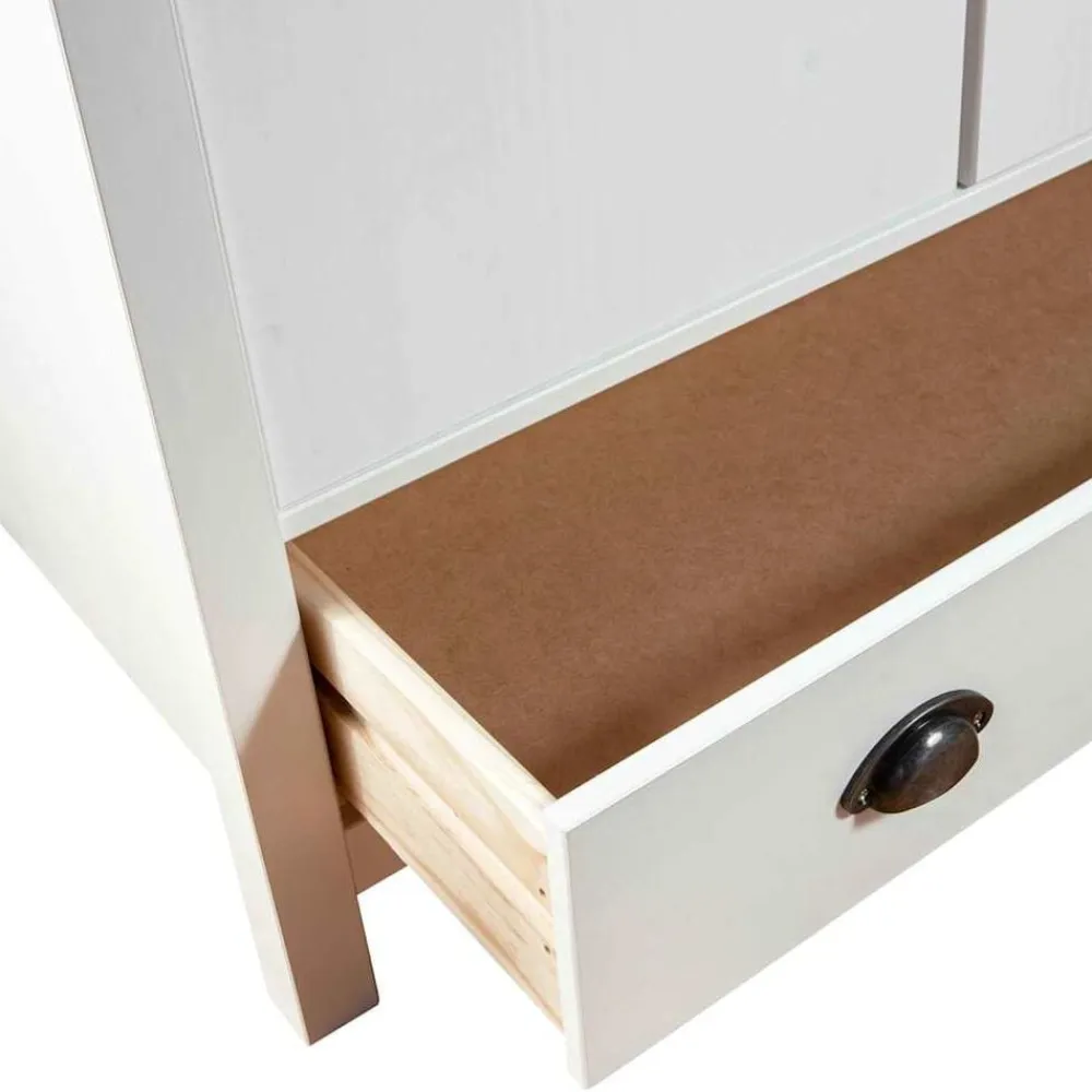 vidaXL Armarios Y Almacenamiento-Armario de 2 puertas Hill madera maciza pino 89x50x170cm