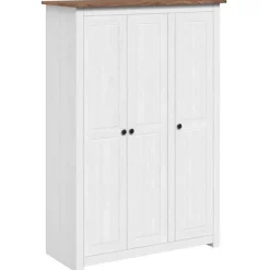 vidaXL Armarios Y Almacenamiento-Armario de 3 puertas pino Panamá Range 118x50x171,5 cm