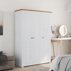vidaXL Armarios Y Almacenamiento-Armario de 3 puertas pino Panamá Range 118x50x171,5 cm