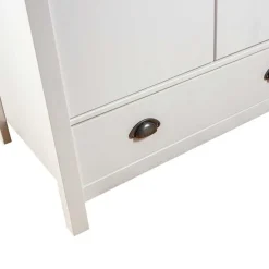 vidaXL Armario de 3 puertas Hill Range madera pino blanco 127x50x170cm Blanco y marr&oacute;n Best