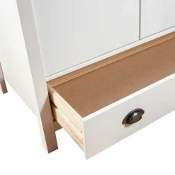 vidaXL Armario de 3 puertas Hill Range madera pino blanco 127x50x170cm Blanco y marr&oacute;n Best