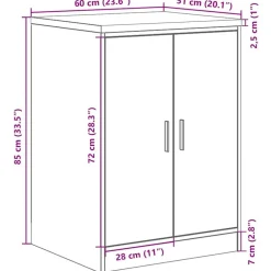 vidaXL Armario de almacenamiento para garaje 60x51x85 cm Blanco Online