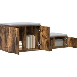 vidaXL Armario de almacenamiento 2 pcs 127 x 41 x 40 cm Roble ahumado Outlet