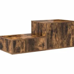 vidaXL Armario de almacenamiento 2 pcs 127 x 41 x 40 cm Roble ahumado Outlet