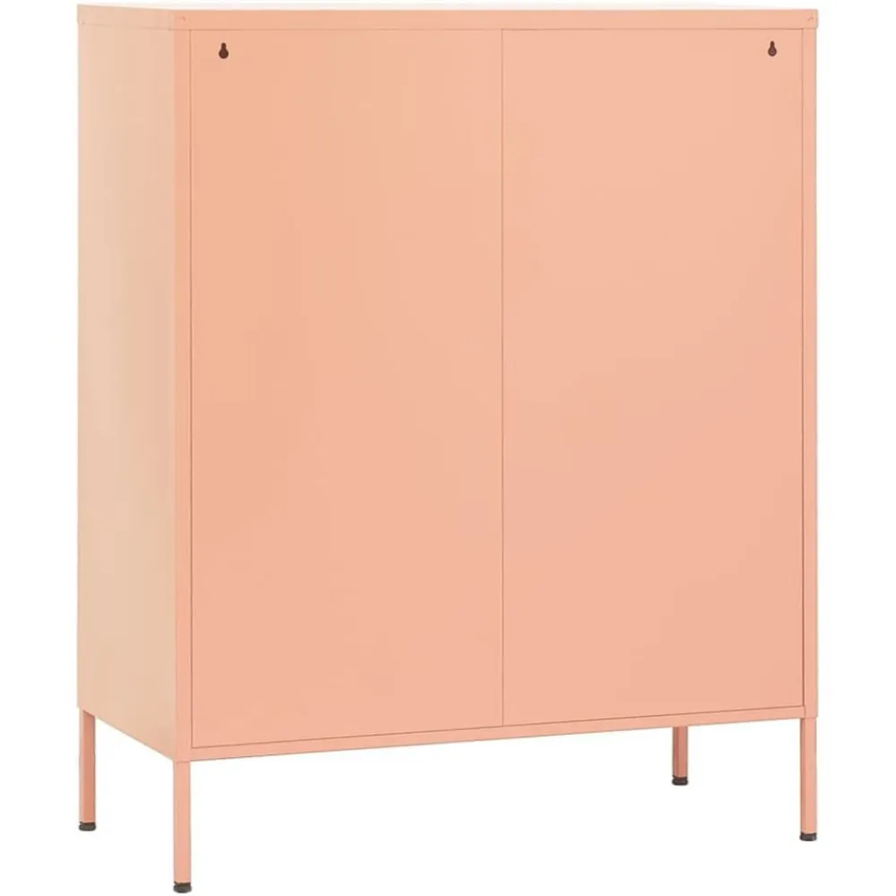 vidaXL Armario de almacenamiento acero 80x35x101,5 cm Rosa Online
