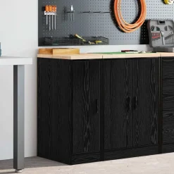 vidaXL Armario de almacenamiento para garaje 30x51x85 cm Negro Discount