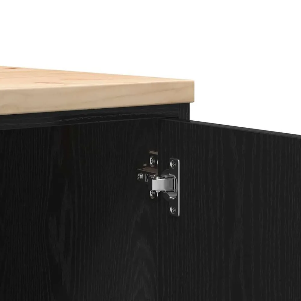 vidaXL Armario de almacenamiento para garaje 30x51x85 cm Negro Discount